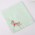 35cm 60 count cotton embroidered handkerchief plain color ladies high-grade cotton handkerchief holiday gift wedding supplies.