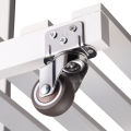4Pcs L Type Furniture Casters Heavy Duty Soft Mute Caster Wheels Trolley Baby Crib Bed Universal Side Mounted Wheels.