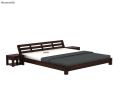 Rico Low Floor Bed
(King Size, Walnut Finish). 