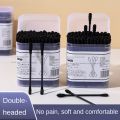 Boxed black cotton swabs Japanese earpick cotton swabs Clean Blackhead earpick disposable double-ended cotton swabs. 