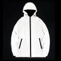 NEW SIZE Night Reflective Jackets Double Fabric Windbreaker Hooded Jacket Men Hip Hop Dancer Waterproof Zipper Coats Outwear.