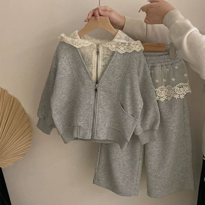 2025%20Korean%20Girls'%20Spring%20Set%20-%20Lace%20Hooded%20Cardigan%20+%20Apron%20Dress%20%7C%20Chic%202-Piece%20Casual%20Outfit%20Baby%20Girl%20Clothes%20-%20Image%205
