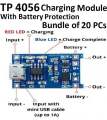TP 4056 Charging Module | 1A 18650 Lithium battery Charger Module Micro USB | TP4056 IC Module With Battery Protection BMS - 3.7V. 