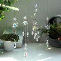 4 Pcs Silver Metal Boho Dreamcatcher Crystal Pendant Hanging Sun Catcher Crystal Suncatcher Garden Outdoor Decors Girl's . 