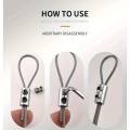 10pcs Adjustable Stainless Steel Wire Rope Lock Clamps - Self-Locking Fasteners for Home Renovation - Double Hole Telescopic. 