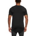 Running T-shirts Mens V-neck Slim Fit Fitness T Shirt Solid Gym Clothing Bodybuilding Tight T-shirt Quick Dry Training Tee Shirt.