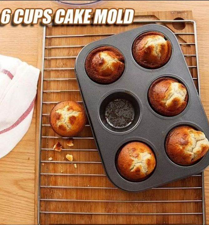 Muffin Cup Cake Baking Tray (6 cups)