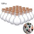 10Pcs Small Glass Bottles Miniature Potion Bottle Mini Cork Glass Vials Wedding. 