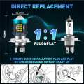 H6 LED Motorcycle Headlight Bulb with HD Projector Super Bright H6 LED Headlight Bulb 25W 6000K Moto High/Low Beam White Lghting Modes Plug And Play 12V-80V 1PCS. 