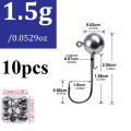 10pcs/box high-quality fishing hooks with auxiliary hook, jig head and soft worm fishing hooks for various weights of freshwate.
