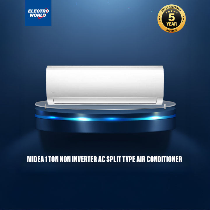 Midea 1 Ton Non Inverter Ac Split Type Air Conditioner 5 Year Compressor Official Warranty