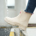 1 Pair of Women's Short Rain Boots, Pvc Non-Slip Water Shoes, Outdoor Waterproof Shoes, Fashionable Women's Water Boots. 