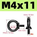 Black 304 Stainless Steel Lifting Eye Bolts Heavy Duty Marine Grade Ring Screws Metric Thread Eye Bolt for Rigging & Hanging. 