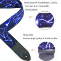 10Pcs Soft Guitar Strap With 3 Pick Holders, Strap Button Headstock Adaptor, 1 Pair Strap Locks and 5 Guitar Picks Set.