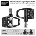 WEST BIKING Road Bike Self-Locking Pedals Nylon 3 Bearings Lightweight Bicycle Clipless Pedals LOOK KEO System Pedal Bike Parts. 