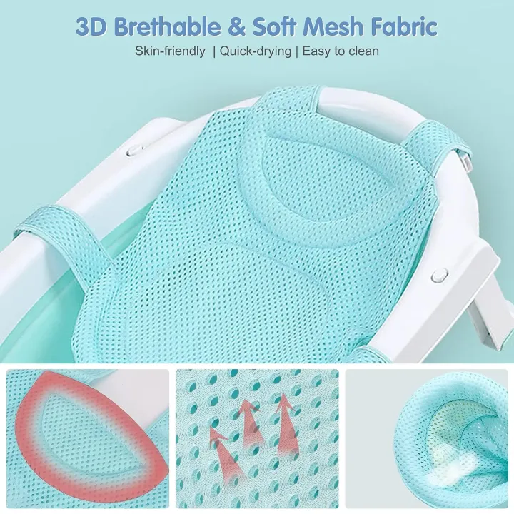 Baby%20Bath%20Cushion%20Pad,%20Newborn%20Bathtub%20Mat,%20Infant%20Bath%20Supporter%20Net,%20Baby%20Bathtub%20Pillow,%20Nonslip%20Floating%20Bathing%20Tub%20Seat%20-%20Image%205