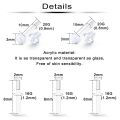 Invisible Plastic Earring Posts Clear Ear Hole Retainer Earring Studs Clear Ear Spacers Cartilage Piercing Jewelry for Men Women. 