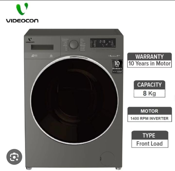 Videocon%208%20Kg%20Inverter%20Front%20Loading%20Washing%20Machine%20Fully%20Automatic%20-%20Image%202