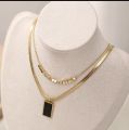 18k Gold Plated Stainless Steel Necklace C Waterproof and Anti Rust. 