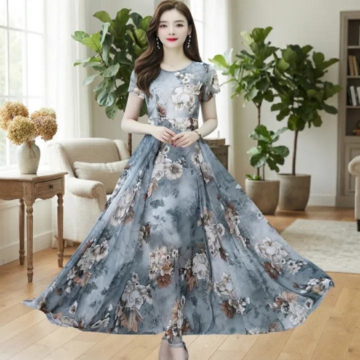 Women's%20Stylish%20Digital%20Print%20Long%20Gown%20Maxi%20Dress%20One%20Piece%20Casual%20Kurti%20-%20Image%202