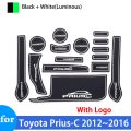Mat Door Groove Cup Fit for Toyota Prius C Aqua 2012~2016 2013 2015 Anti-slip Cushion Gate Slot Car Stickers Accessories.