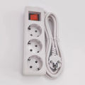 EU KR Power Strip Socket 2000W 13A 3 4 5 Outlets with Master White Electrical Office Sockets with 150cm 200cm Extension Cable. 