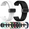 22mm Rubber Band for Fossil GEN 6 5 5E LTE 44mm 45mm Carlyle/Garrett Magnetic Buckle Bracelet Mi Watch S4/S1 Active/Color2 Strap. 