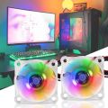 2pcs 40mm RGB Fan 12V 24V Ender 3 Fan Upgrade 24 Volt Fans LED Colorful 4010 Hydraulic Bearing, Works with Ender 3 Pro 3X CR-10S. 