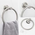 Bathroom Towel Ring Hook Hardware Accessories Storage Holder 304 Stainless Steel Hand Towel Holder Modern Round Towel Hanger. 
