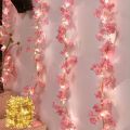 RAFEEQ STORE Cherry Blossom String Lights - 20 LED Garland for Home Decor & Parties Artificial Cherry Blossom Flower String Lights for Bedroom, Party & Outdoor Decor Fairy Lights Cherry Blossom Garland - 20 LED Lights For Home, Mirror And Wall Decoration. 