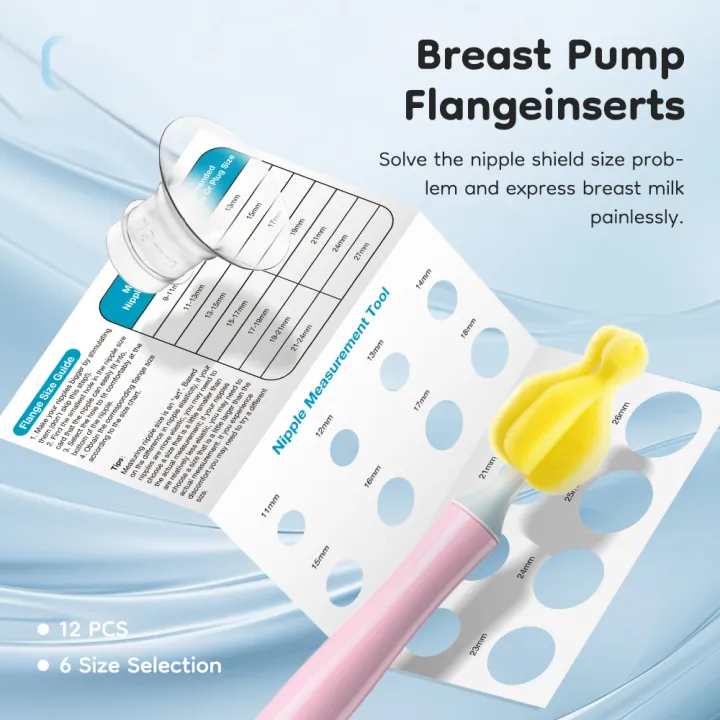 MAMIJOY%20Silicone%20Flange%20Inserts%20for%20Breast%20Pumps%20Electric%20Breast%20Pumps%20Nipple%20Tunnel%20Narrow%20Connector%2013/15/17/19/21/24mm%20Flange%20-%20Image%203