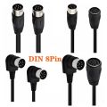 90 Degree Angle Large 8 Pin Din Male To Male Female Speaker Audio Cable Wire For Bang Olufsen B&O PowerLink BeoLab Power MK2. 