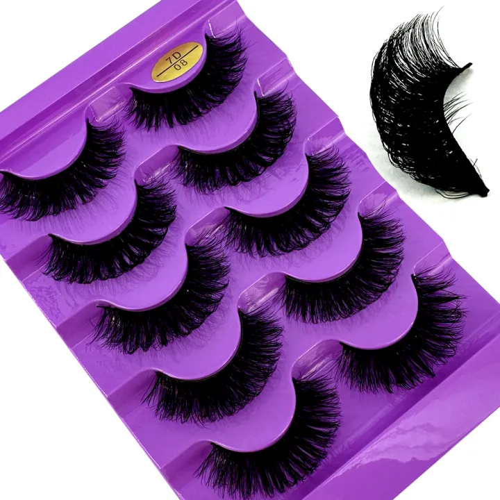 Cat%20Eye%20Eyelashes%203D%20Natural%20False%20Lashes%20D%20Curl%20Fluffy%20Soft%20Cross%205%20Pairs%20Manga%20Lashes%20Wispy%20Natural%20Eyelash%20Extension%20Makeup%20-%20Image%207
