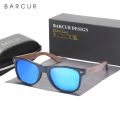 BARCUR Natural Wooden Sunglasses Polarized Mens Sun Glasses Black Walnut Eyewear UV400 Protection. 