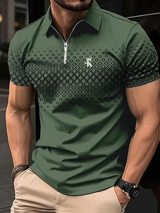 Business%20Men's%20Golf%20Polo%20Short%20Sleeve%20Polo%20Shirt%20Outdoor%20Casual%20Daily%20Streetwear%20Summer%203D%20Print%20Micro-elastic%20Polyester%20-%20Image%205
