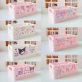 Sanrio Desk Organizer Hello Kitty Basket Chibawa Storage Box Foldable Stackable Cosmetic Organizer Girl's Desktop Storage Box. 