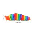 Fidget Slug Toy for children 18cm 3D Colorful Sensory Slug Relieves Fun Decompression Toy Creative Twist Caterpillar Fidget Toys. 