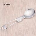 Fold Fork Spoon Stainless Steel Silver Foldable Cookware Portable Camping Outdoor Utensil Multi Purpose Chopsticks.
