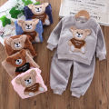 New Winter Baby Girls Boys Homewear Sets Autumn Fashion Flannel Fleece Clothes Kids Cartoon Bear Sleepwear Children Pajamas. 