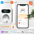 Tuya Socket Thermostat WiFi Cooling Heating Smart Temperature Controller 16A Outlet Plug Time Switch With External Sensor . 