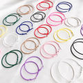 1 pair of colorful ear loops large circle earrings Circle Circle exaggerated personality everything t.