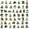 50Pcs Cute Forest Witch Stickers PET Natural Forest DIY Stickers Motorcycle Suitcase Decor Phone Laptop Decals.