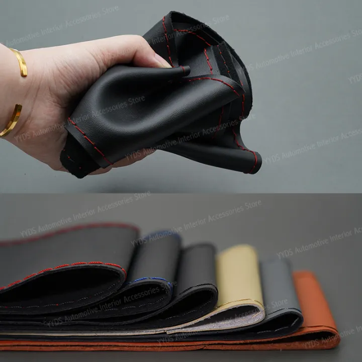 38cm%2015inch%20Real%20cowhide%20Genuine%20Leather%20Car%20Steering%20Wheel%20Braid%20Cover%20Hand-stitched%20Soft%20Non-slip%20Auto%20Interior%20car%20products%20-%20Image%204