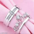 Adjustable Heart Shape Cute Couples Rings. 