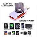 4 In 1 Card Reader USB 2.0 SD Adapter For Micro-SD TF M2 MMC MS PRO DUO. 