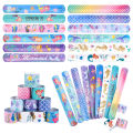 12pcs Mermaid Slap Bracelets Girls Little Mermaid Birthday Party Favors Gift for Guest Kids Classroom Prize Goodie Bag Filler. 