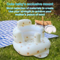 Dual-function Baby Inflatable Sofa: Portable Sitting Practice Stool and Bath Chair. 