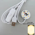 Warm White Color DC 5V 3W USB LED Lights 2835 Chip Single Dimmer Reading Night Desk Book Tablet Reading Lamp Switch Power Cable. 