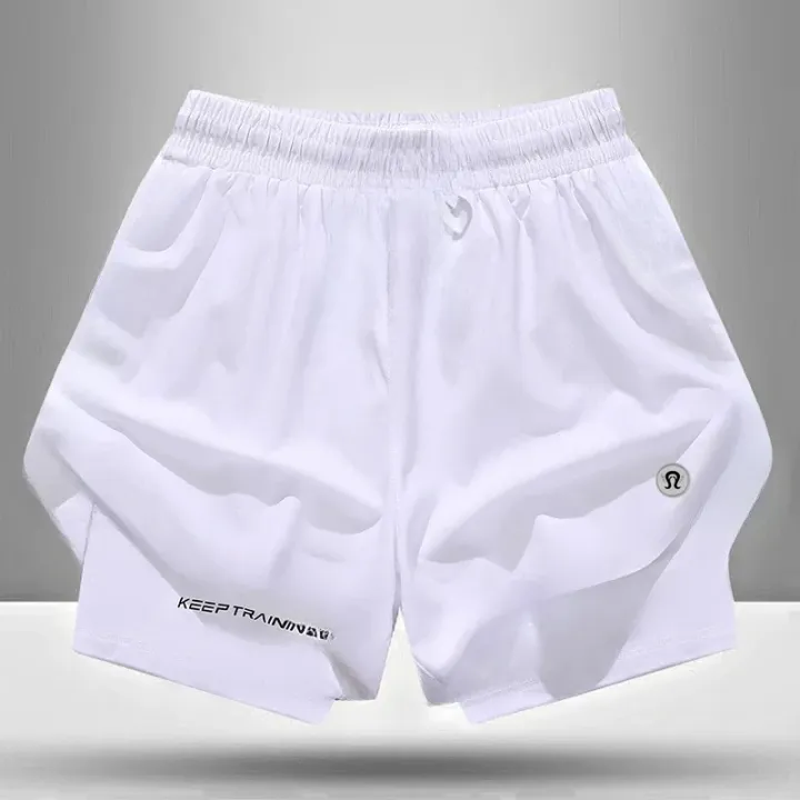 Quick-drying%20Summer%20Sports%20Shorts%20Men's%20and%20Women's%20Quick-drying%20Ice%20Silk%20Thin%20Yoga%20Fitness%20Training%20Three-point%20Pants%20-%20Image%202