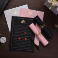 10pcs Simple Gold Rose Letterhead,High-end Gold Stamping Letter Paper Pink White Romantic Love Letter Paper Birthday Letterhead.